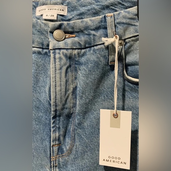 Good American Women’s Classic Bootcut Jeans High Rise Denim Indigo Med Wash Sz 8 - Picture 6 of 8
